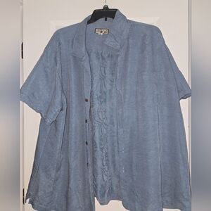 CARIBBEAN JOE - Blue Hawaiian Tropical Shirt, Mens 3XL